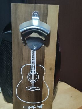 Rustic Brown Guitar Wall-Mount Bottle Opener